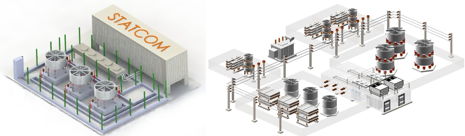 SVC and STATCOM layouts — Plant general arrangement studies